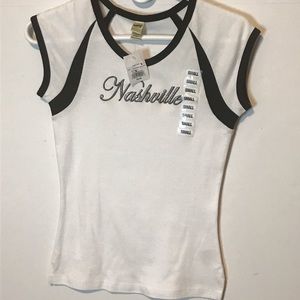 Kavio!  Womens Nashville Black & White Tee Small